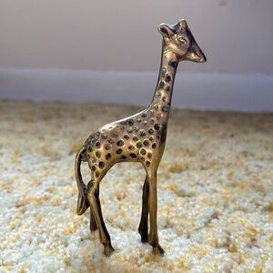 Vintage Brass Giraffe Figurine